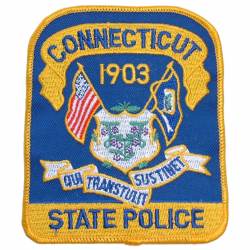 Connecticut State Police Large - Embroidered Iron-On Patch