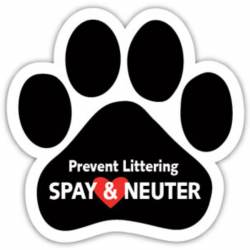 Prevent Littering Spay & Neuter - Paw Magnet