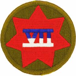 United States Army 7th Corps - 3" Embroidered Iron On Patch