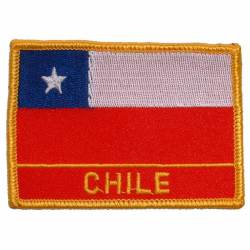 Chile - Flag Embroidered Iron-On Patch