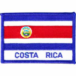 Costa Rica - Flag Embroidered Iron-On Patch