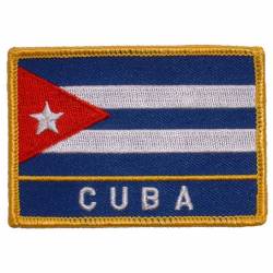 Cuba - Flag Embroidered Iron-On Patch