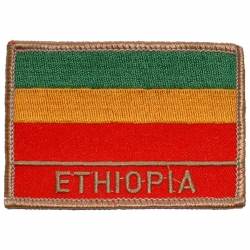 Ethiopia - Flag Embroidered Iron-On Patch