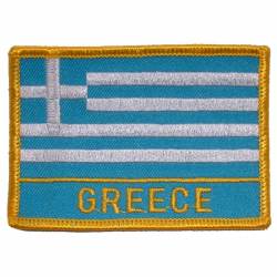 Greece - Flag Embroidered Iron-On Patch