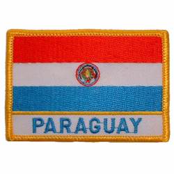 Paraguay - Flag Embroidered Iron-On Patch