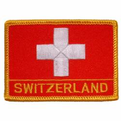 Switzerland - Flag Embroidered Iron-On Patch