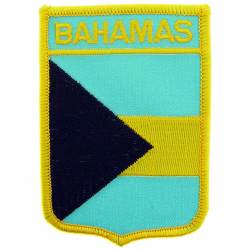 Bahamas - Flag Shield Embroidered Iron-On Patch
