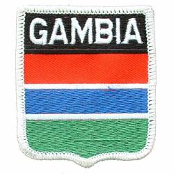 Gambia - Flag Shield Embroidered Iron-On Patch