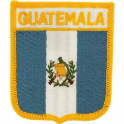 Guatemala - Flag Shield Embroidered Iron-On Patch