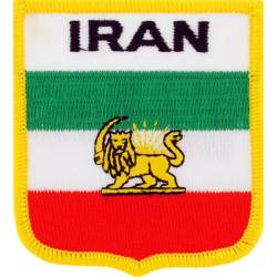 Iran - Flag Shield Embroidered Iron-On Patch