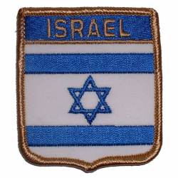 Israel - Flag Shield Embroidered Iron-On Patch