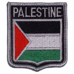 Palestine - Flag Shield Embroidered Iron-On Patch