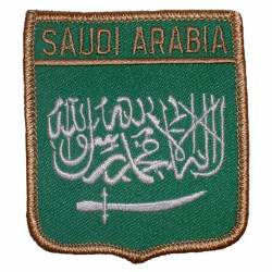 Saudi Arabia - Flag Shield Embroidered Iron-On Patch