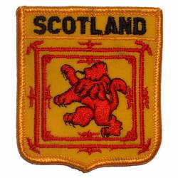 Scotland - Flag Shield Embroidered Iron-On Patch