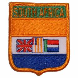 South Africa - Flag Shield Embroidered Iron-On Patch