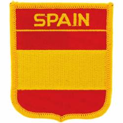 Spain - Flag Shield Embroidered Iron-On Patch