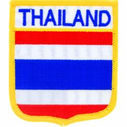 Thailand - Flag Shield Embroidered Iron-On Patch