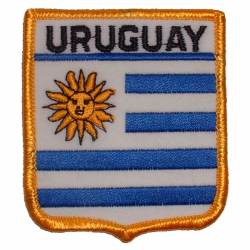 Uruguay - Flag Shield Embroidered Iron-On Patch
