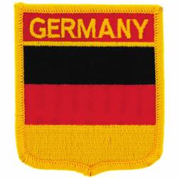Germany - Flag Shield Embroidered Iron-On Patch