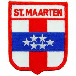St. Maarten - Flag Shield Embroidered Iron-On Patch