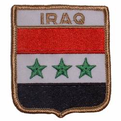 Iraq - Flag Shield Embroidered Iron-On Patch