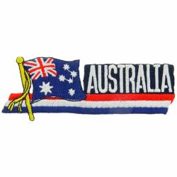 Australia - Flag Script Embroidered Iron-On Patch