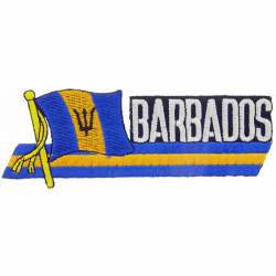 Barbados - Flag Script Embroidered Iron-On Patch