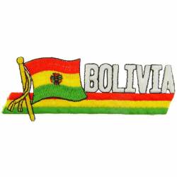 Bolivia - Flag Script Embroidered Iron-On Patch