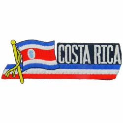 Costa Rica - Flag Script Embroidered Iron-On Patch
