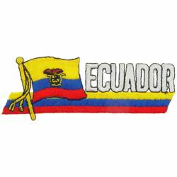 Ecuador - Flag Script Embroidered Iron-On Patch