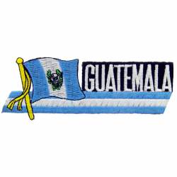 Guatemala - Flag Script Embroidered Iron-On Patch