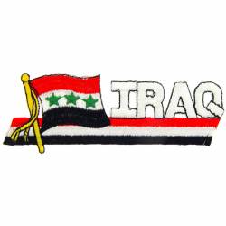 Iraq - Flag Script Embroidered Iron-On Patch