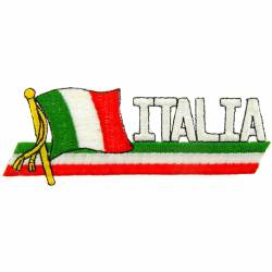 Italia - Flag Script Embroidered Iron-On Patch