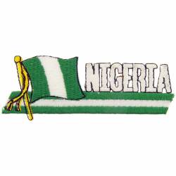 Nigeria - Flag Script Embroidered Iron-On Patch