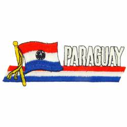 Paraguay - Flag Script Embroidered Iron-On Patch