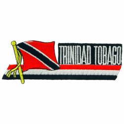 Trinidad - Flag Script Embroidered Iron-On Patch