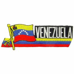 Venezuela - Flag Script Embroidered Iron-On Patch