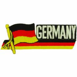 Germany - Flag Script Embroidered Iron-On Patch