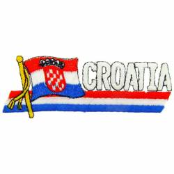 Croatia - Flag Script Embroidered Iron-On Patch