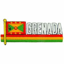 Grenada - Flag Script Embroidered Iron-On Patch
