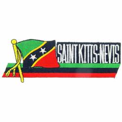 Saint Kitts Nevis - Flag Script Embroidered Iron-On Patch
