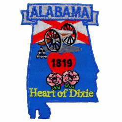 Alabama - State Historical Embroidered Iron-On Patch