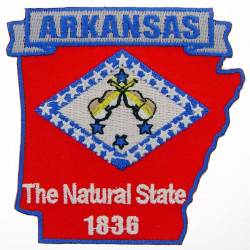 Arkansas The Natural State - State Historical Embroidered Iron-On Patch