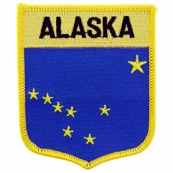 Alaska - State Flag Shield Embroidered Iron-On Patch