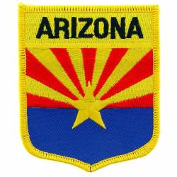 Arizona - State Flag Shield Embroidered Iron-On Patch