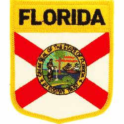 Florida - State Flag Shield Embroidered Iron-On Patch