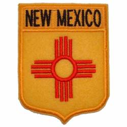 New Mexico - State Flag Shield Embroidered Iron-On Patch