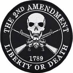 The 2nd Amendment 1789 Liberty Or Death 5" - Embroidered Iron-On Patch