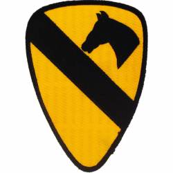 United States Army 1st Cavalry Division Logo - 5.25" Embroidered Iron On Patch