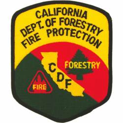 California Dept Of Forestry Fire Protection - Embroidered Iron On Patch